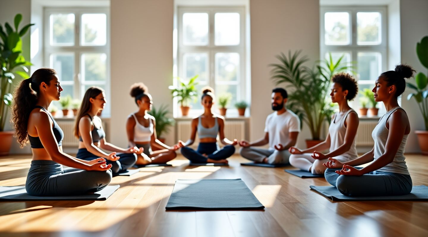 Group meditation session